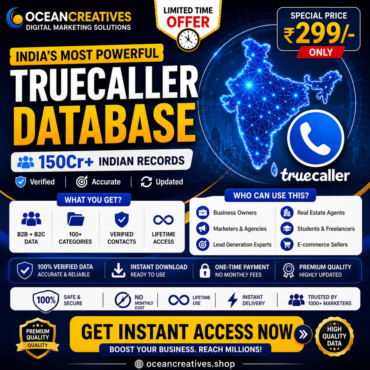 Caller ID Verified Mobile Database 2026 Update (Pan India – 150Cr+ Records)