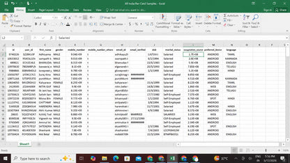 Pan India Database of 150Cr+ Indian Customers