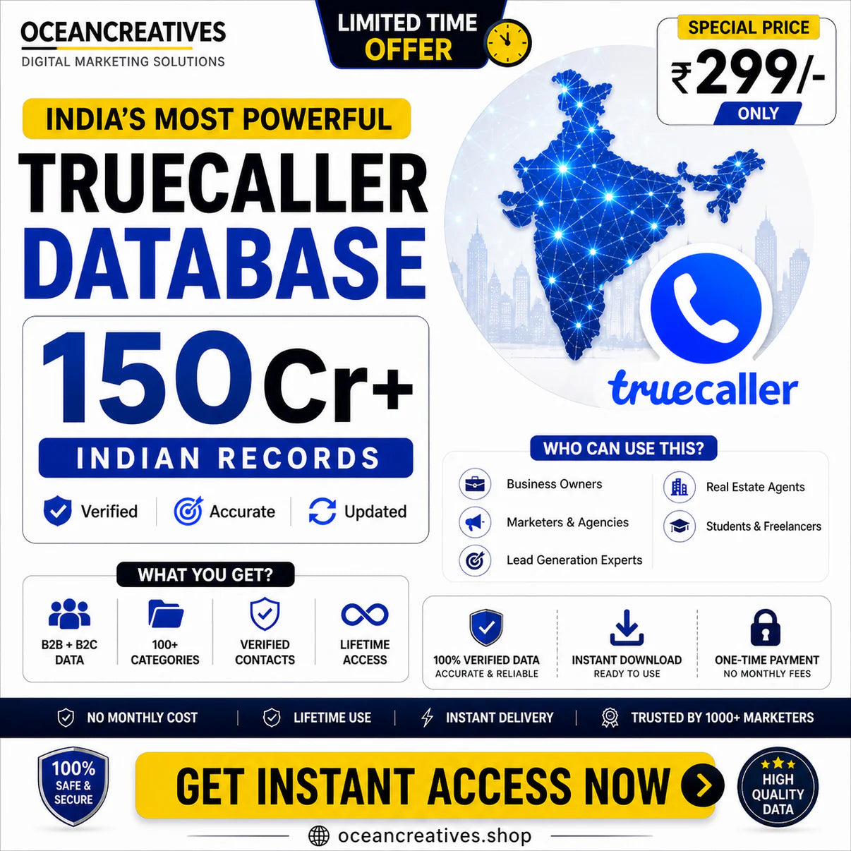 Caller ID Verified Mobile Database 2026 Update (Pan India – 150Cr+ Records)