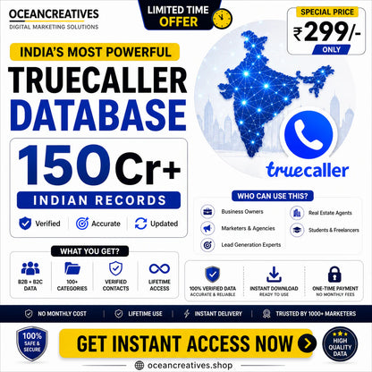 Caller ID Verified Mobile Database 2026 Update (Pan India – 150Cr+ Records)