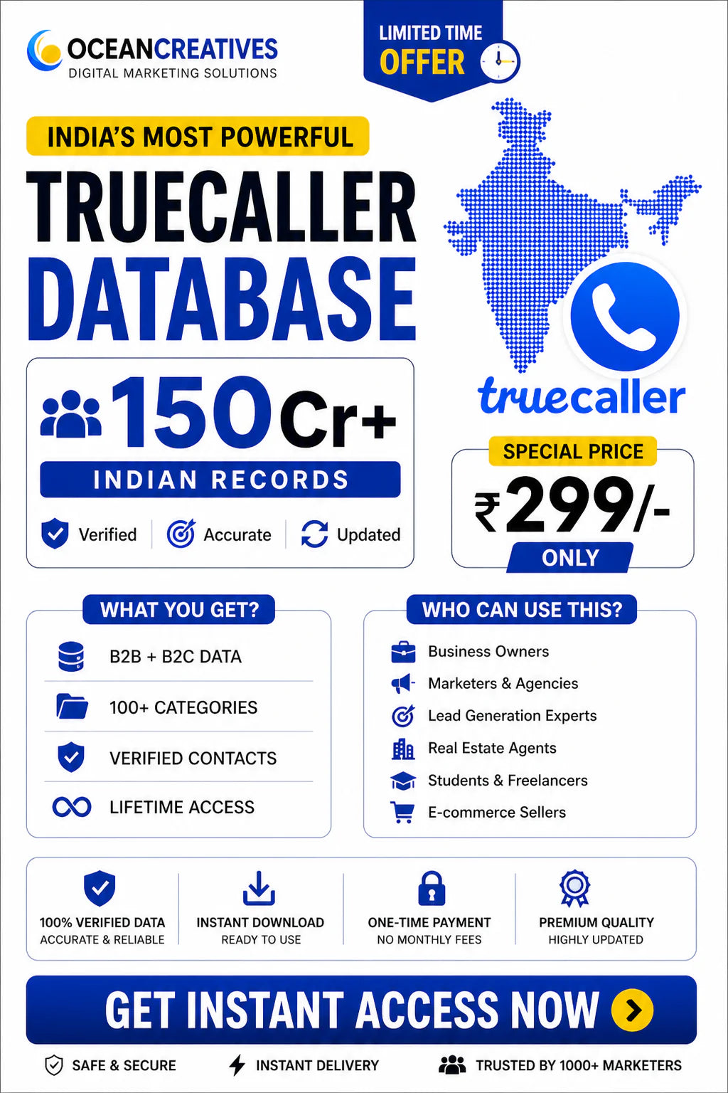 Caller ID Verified Mobile Database 2026 Update (Pan India – 150Cr+ Records)