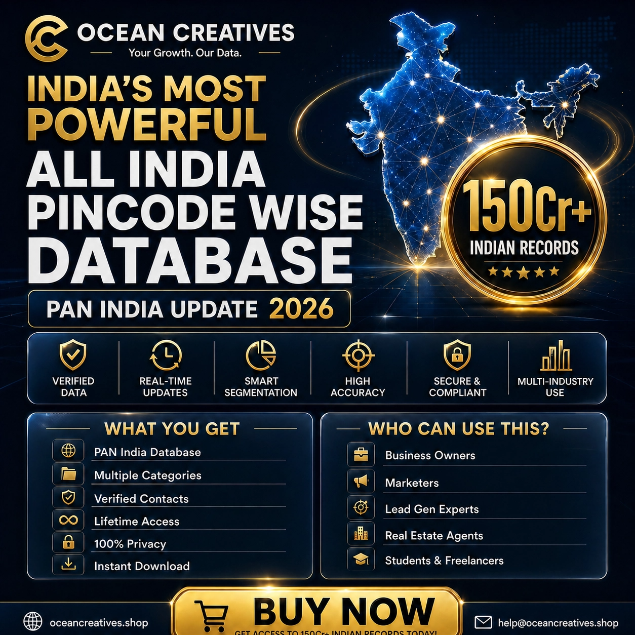 Verified Database 2026 Update (Pan India – 150Cr+ Records)